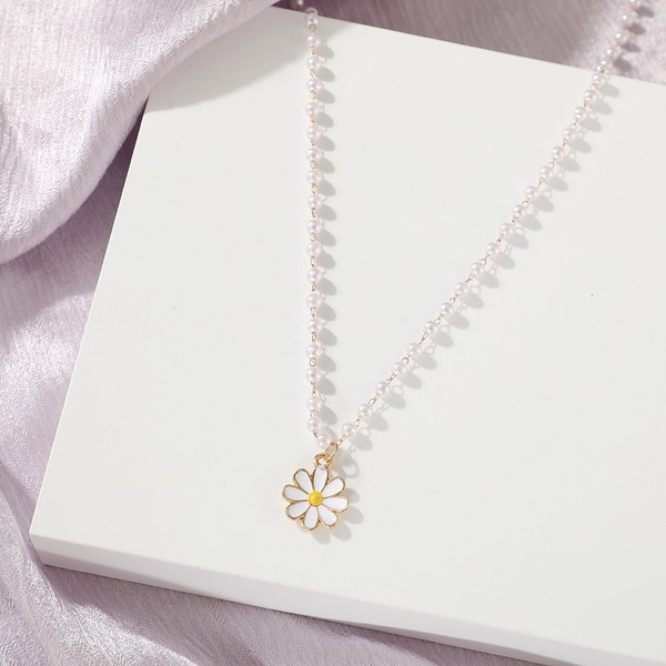 Bulk Jewelry Wholesale Necklaces White daisy pearl JDC-NE-F517 Wholesale factory from China YIWU China