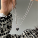 Bulk Jewelry Wholesale NecklacesBlack love Alloy JDC-NE-cy024 Wholesale factory from China YIWU China