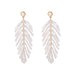Wholesale new acrylic Leaf Earrings JDC-ES-MY164 Earrings 曼茵 white Wholesale Jewelry JoyasDeChina Joyas De China