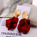 Wholesale New Alloy Red Rose Petal Earrings JDC-ES-F009 earrings 韩之尚 Wholesale Jewelry JoyasDeChina Joyas De China
