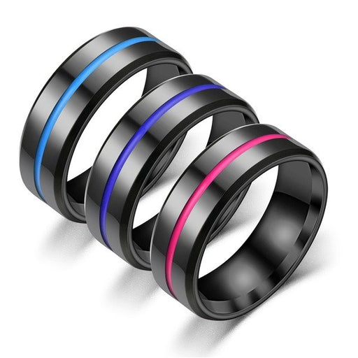 Wholesale New black stainless steel ring JDC-RS-TS061 Rings 腾穗 Wholesale Jewelry JoyasDeChina Joyas De China
