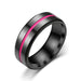 Wholesale New black stainless steel ring JDC-RS-TS061 Rings 腾穗 8MMpink 12# Wholesale Jewelry JoyasDeChina Joyas De China