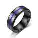 Wholesale New black stainless steel ring JDC-RS-TS061 Rings 腾穗 8MMPurple 7# Wholesale Jewelry JoyasDeChina Joyas De China