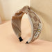 Wholesale new cloth style plaid color matching headband JDC-HD-O304 Headband 潮炫 khaki Wholesale Jewelry JoyasDeChina Joyas De China