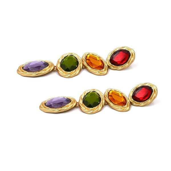 Wholesale new colored glass earrings JDC-ES-MY165 Earrings 曼茵 Wholesale Jewelry JoyasDeChina Joyas De China