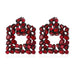 Wholesale new exaggerated geometric square color diamond earrings JDC-ES-MY093 Earrings JoyasDeChina red Wholesale Jewelry JoyasDeChina Joyas De China