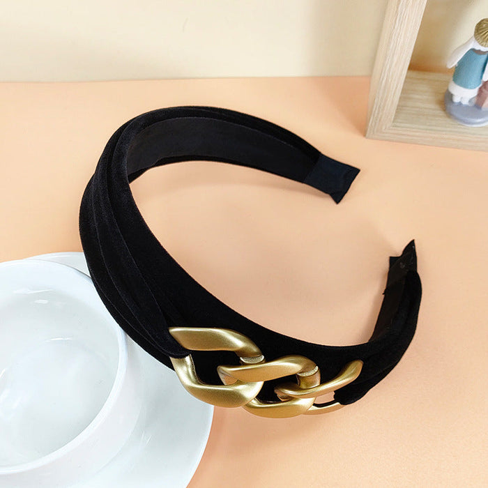 Wholesale new flannel flocking headband JDC-HD-O305 Headband 潮炫 balck Wholesale Jewelry JoyasDeChina Joyas De China
