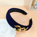 Wholesale new flannel flocking headband JDC-HD-O305 Headband 潮炫 navy Wholesale Jewelry JoyasDeChina Joyas De China