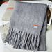 Wholesale new imitation cashmere solid color scarf JDC-SF-GSYJ001 scarf JoyasDeChina Dark gray 230*35cm Wholesale Jewelry JoyasDeChina Joyas De China