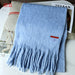 Wholesale new imitation cashmere solid color scarf JDC-SF-GSYJ001 scarf JoyasDeChina Lake blue 230*35cm Wholesale Jewelry JoyasDeChina Joyas De China
