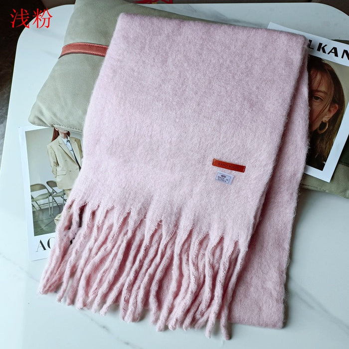Wholesale new imitation cashmere solid color scarf JDC-SF-GSYJ001 scarf JoyasDeChina light pink 230*35cm Wholesale Jewelry JoyasDeChina Joyas De China