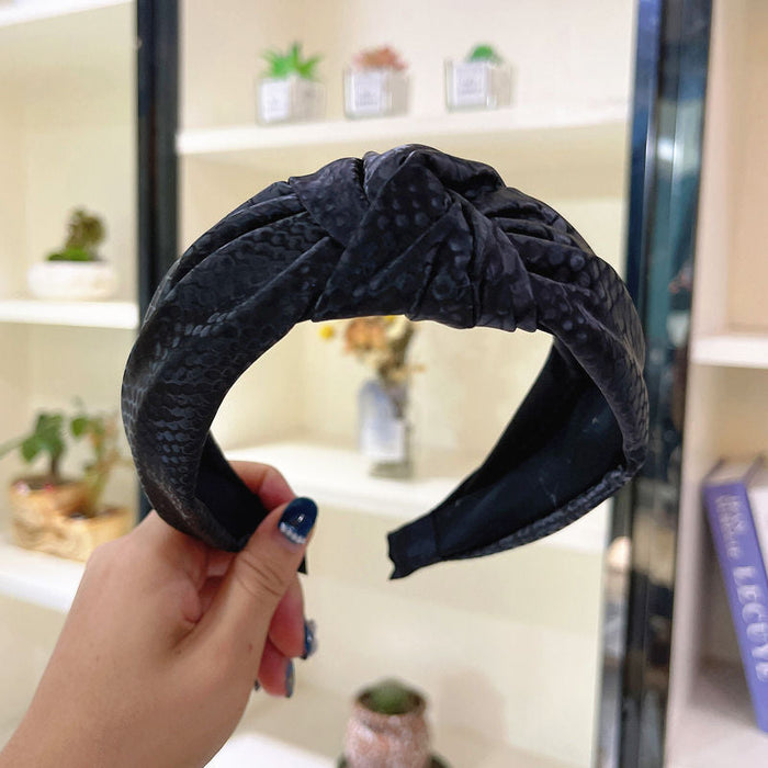 Wholesale new middle knot Headband JDC-HD-SJ075 Headband JoyasDeChina 3D snake knot black. Wholesale Jewelry JoyasDeChina Joyas De China