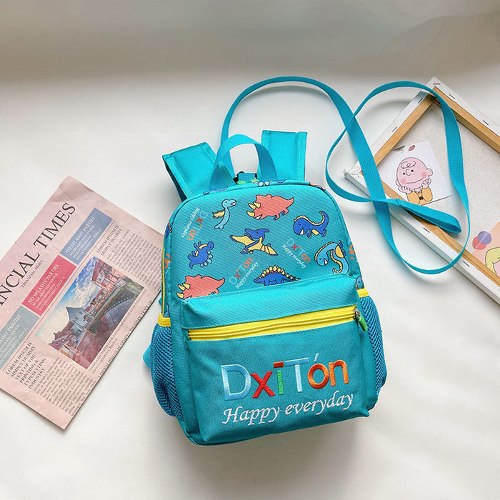 Wholesale new nylon embroidered canvas kids backpack JDC-BP-GSHN001 Backpack Bags 浩纳 light blue Wholesale Jewelry JoyasDeChina Joyas De China