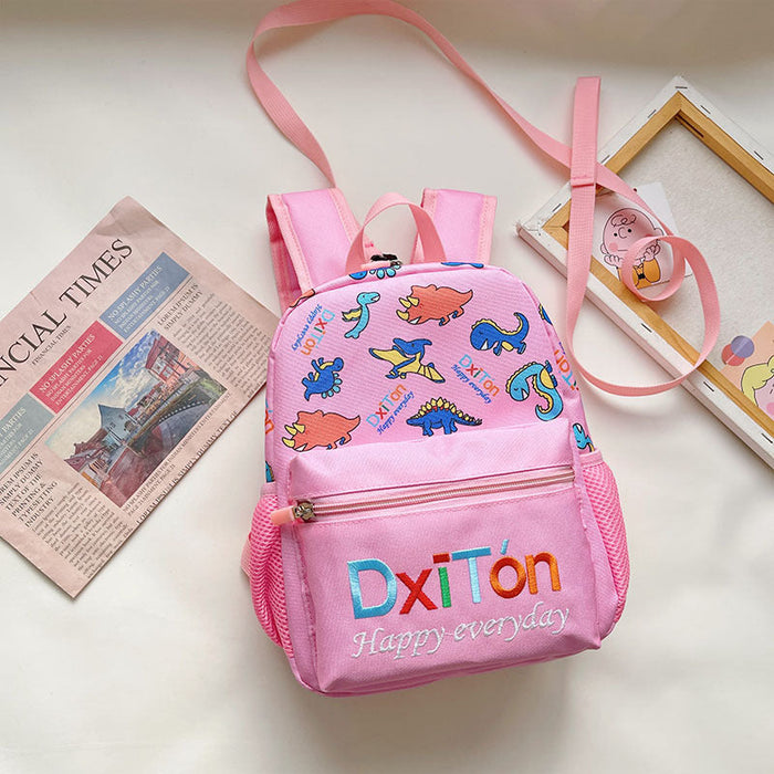 Wholesale new nylon embroidered canvas kids backpack JDC-BP-GSHN001 Backpack Bags 浩纳 pink Wholesale Jewelry JoyasDeChina Joyas De China