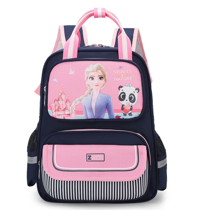 Wholesale new nylon school bag JDC-BP-GSHN007 Backpack Bags 浩纳 deep blue pink Wholesale Jewelry JoyasDeChina Joyas De China