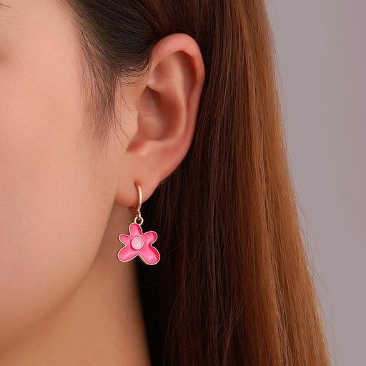Wholesale new oil dripping Flower Earrings JDC-ES-D607 Earrings JoyasDeChina Wholesale Jewelry JoyasDeChina Joyas De China