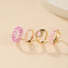 Wholesale new pink alloy peach heart ring JDC-RS-F602 Rings 韩之尚 54229 Wholesale Jewelry JoyasDeChina Joyas De China