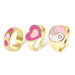 Wholesale new pink alloy peach heart ring JDC-RS-F602 Rings 韩之尚 54540 Wholesale Jewelry JoyasDeChina Joyas De China