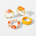 Wholesale new pink alloy peach heart ring JDC-RS-F602 Rings 韩之尚 54542 Wholesale Jewelry JoyasDeChina Joyas De China