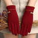 Wholesale new Rabbit Plush warm gloves JDC-GS-GSZX013 Gloves JoyasDeChina red Average code Wholesale Jewelry JoyasDeChina Joyas De China