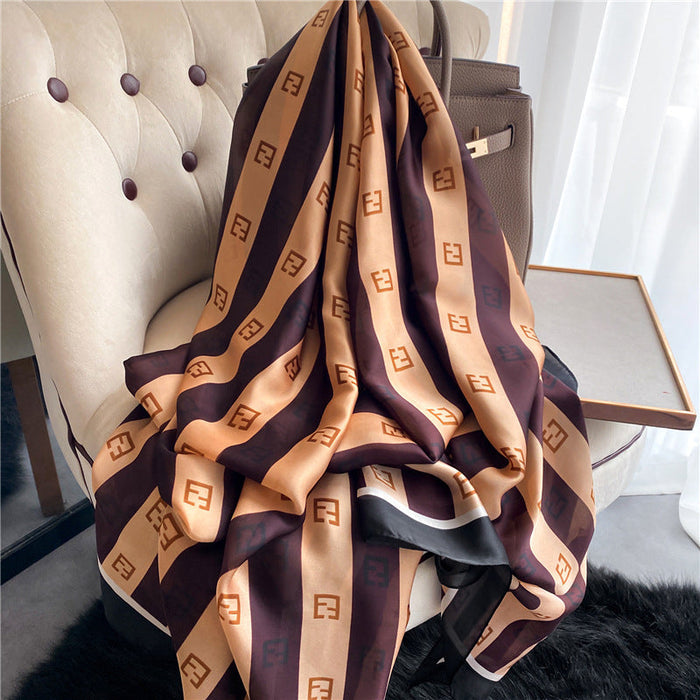 Wholesale new silk scarf summer shawl JDC-SF-SL025 scarf JoyasDeChina golden Wholesale Jewelry JoyasDeChina Joyas De China
