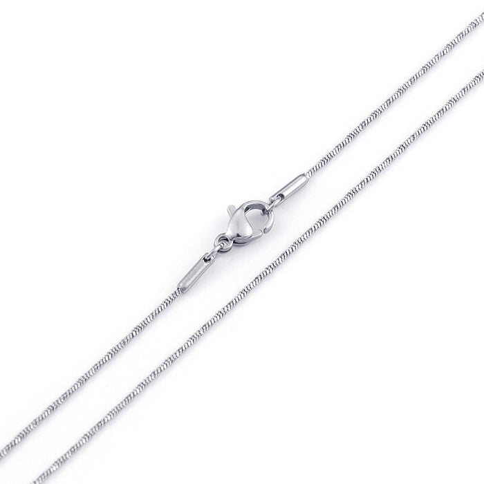 Wholesale new stainless steel titanium steel men's and women's necklaces JDC-NE-KL002 NECKLACE JoyasDeChina Steel color Wholesale Jewelry JoyasDeChina Joyas De China