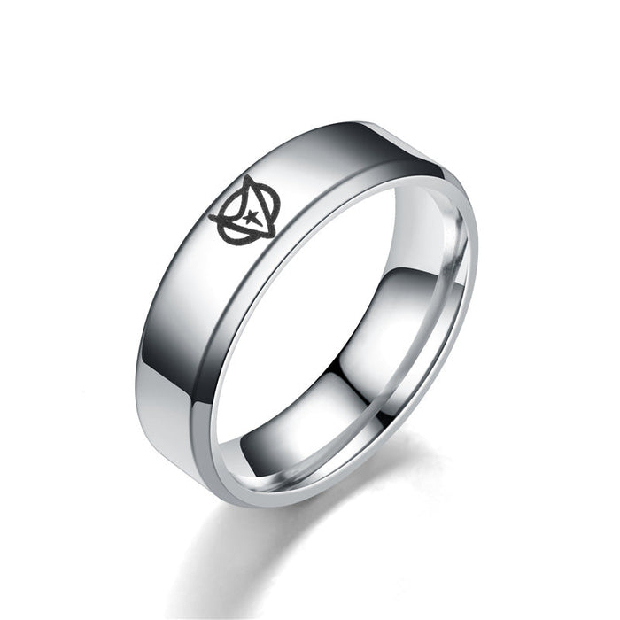 Wholesale New stainless steel Trek ring JDC-RS-TS057 Rings 腾穗 6MMSteel color 5# Wholesale Jewelry JoyasDeChina Joyas De China
