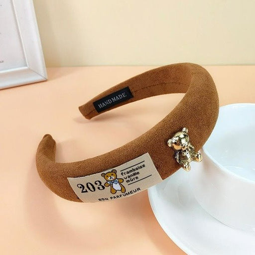 Wholesale new style suede sponge headband JDC-HD-O302 Headband 潮炫 Brown Wholesale Jewelry JoyasDeChina Joyas De China