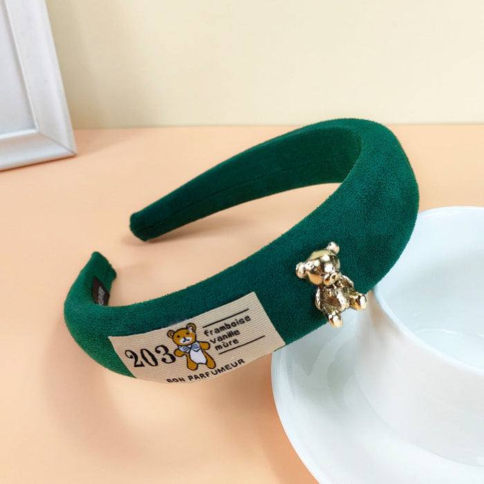Wholesale new style suede sponge headband JDC-HD-O302 Headband 潮炫 green Wholesale Jewelry JoyasDeChina Joyas De China
