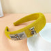Wholesale new style suede sponge headband JDC-HD-O302 Headband 潮炫 yellow Wholesale Jewelry JoyasDeChina Joyas De China