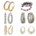 Wholesale new type of metal-plated dichroic Earrings JDC-ES-WN034 Earrings 薇妮 Wholesale Jewelry JoyasDeChina Joyas De China