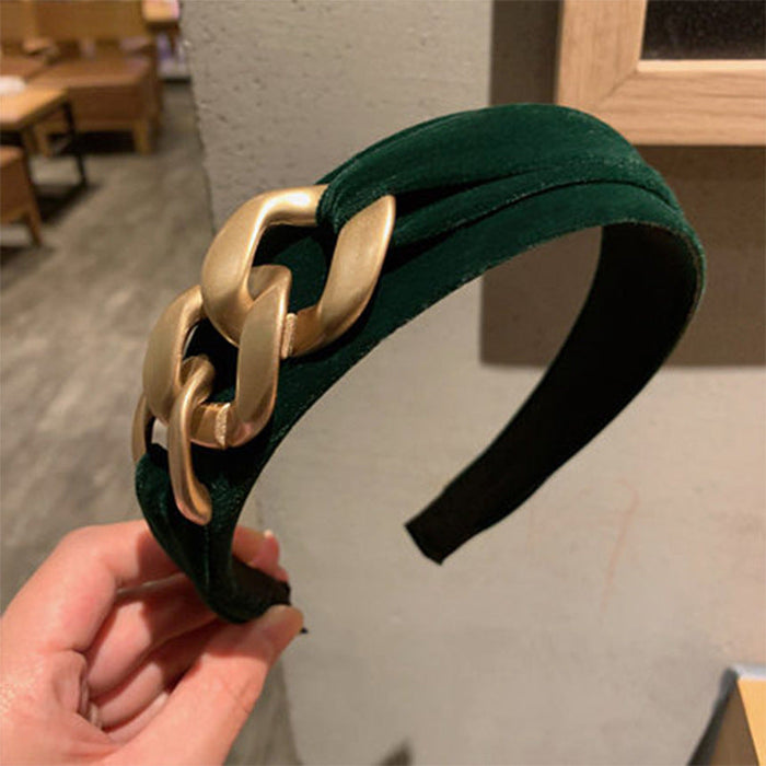 Wholesale new velvet headband JDC-HD-K078 Headband 蒲钻 green Wholesale Jewelry JoyasDeChina Joyas De China
