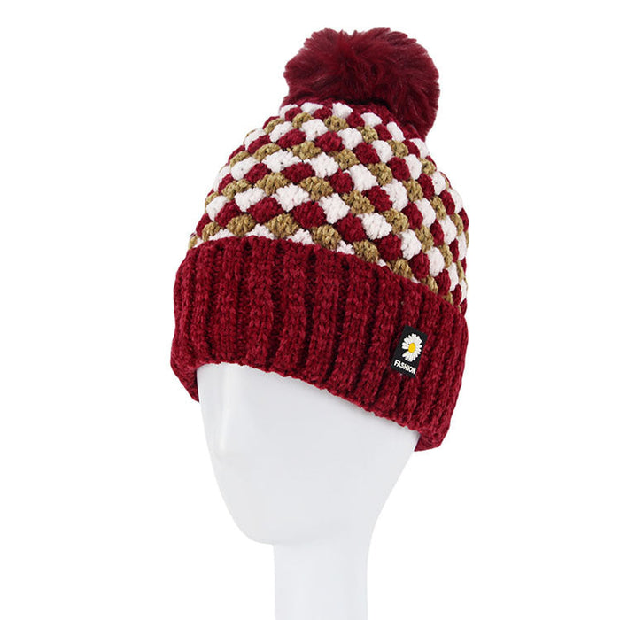 Wholesale new winter women's wool mink hat JDC-FH-GSXR022 Fashionhat 新锐 Wine red One size fits all Wholesale Jewelry JoyasDeChina Joyas De China
