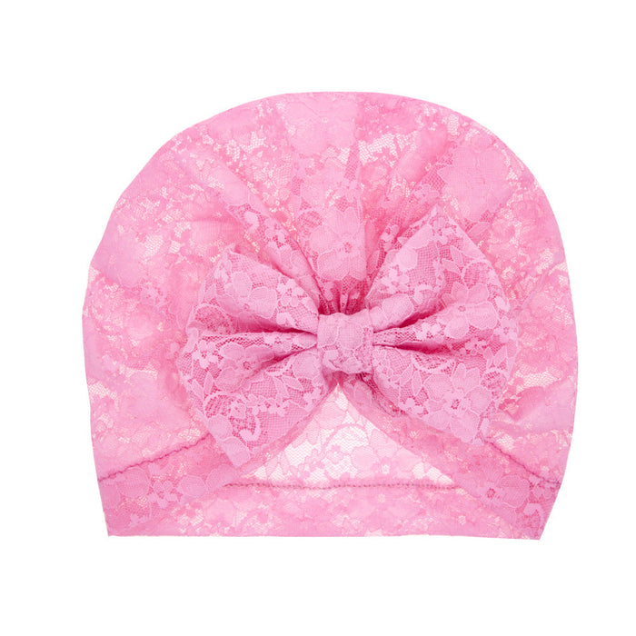 Wholesale newborn BOW LACE Pullover cap children's headband JDC-HD-GSQN018 Headband JoyasDeChina Pink Wholesale Jewelry JoyasDeChina Joyas De China