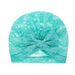Wholesale newborn BOW LACE Pullover cap children's headband JDC-HD-GSQN018 Headband JoyasDeChina Turquoise blue Wholesale Jewelry JoyasDeChina Joyas De China
