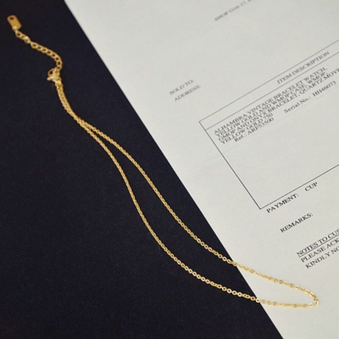 Wholesale non fading versatile single chain light chain titanium steel necklace JDC-NE-TD006 Necklaces 一自一然 Wholesale Jewelry JoyasDeChina Joyas De China
