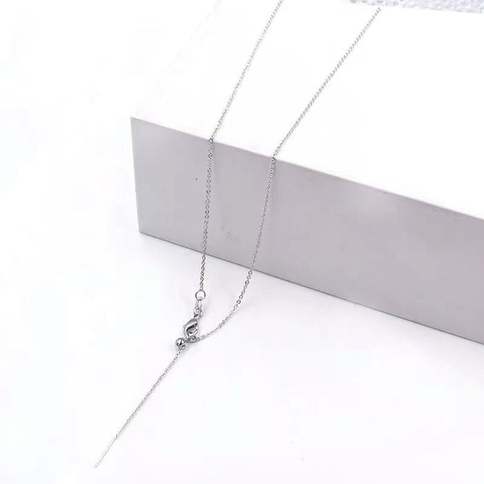 Wholesale non fading versatile single chain light chain titanium steel necklace JDC-NE-TD006 Necklaces 一自一然 Wholesale Jewelry JoyasDeChina Joyas De China