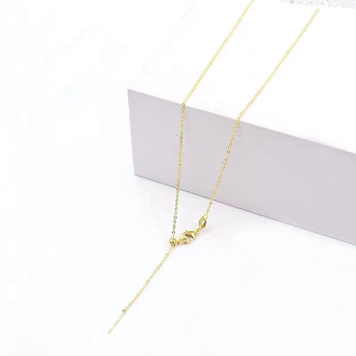 Wholesale non fading versatile single chain light chain titanium steel necklace JDC-NE-TD006 Necklaces 一自一然 Wholesale Jewelry JoyasDeChina Joyas De China
