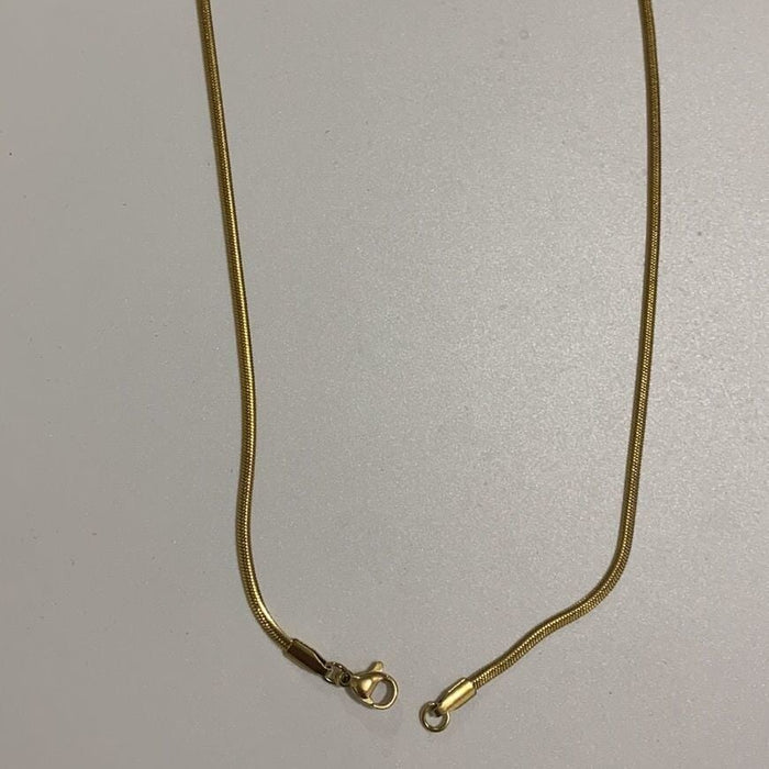 Wholesale non fading versatile single chain light chain titanium steel necklace JDC-NE-TD006 Necklaces 一自一然 bianshe gold Wholesale Jewelry JoyasDeChina Joyas De China