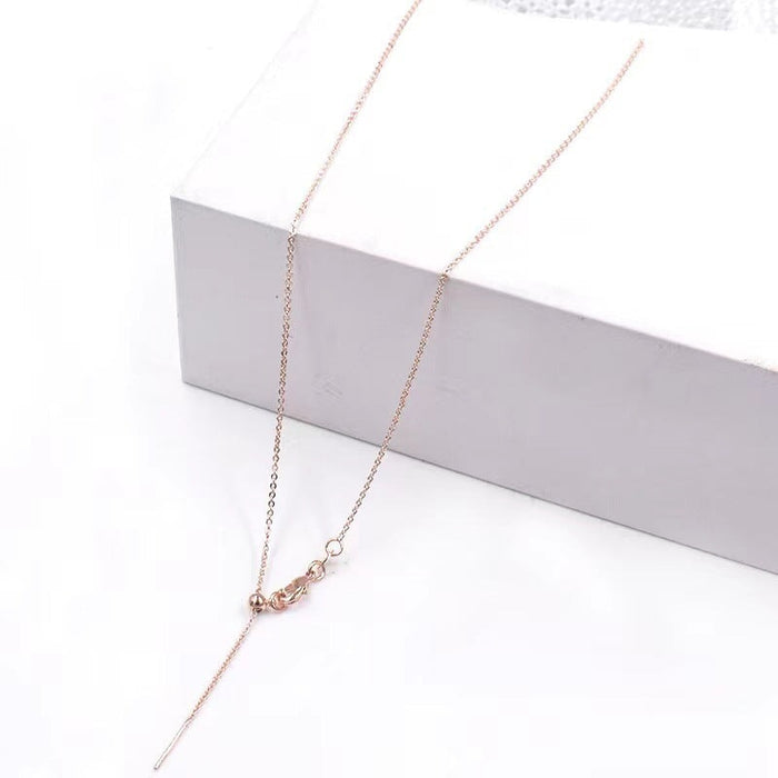 Wholesale non fading versatile single chain light chain titanium steel necklace JDC-NE-TD006 Necklaces 一自一然 wanneng roe Wholesale Jewelry JoyasDeChina Joyas De China