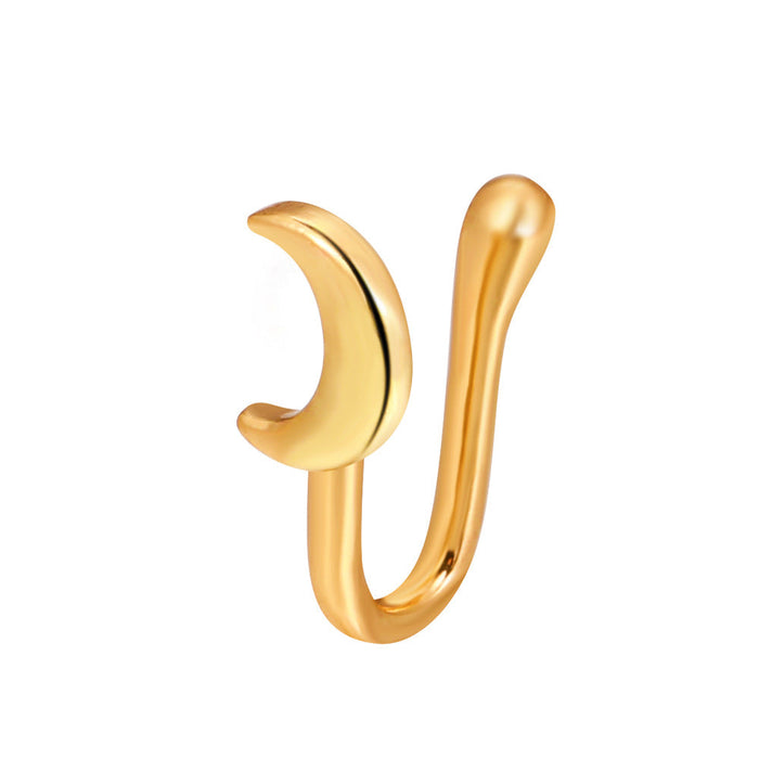 Wholesale non perforated nose nail copper inlaid zircon U-shaped Piercings JDC-NS-D002 Piercings 晴雯 G-253 U-shape Wholesale Jewelry JoyasDeChina Joyas De China