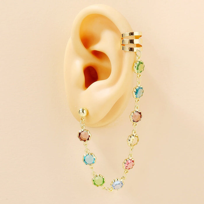 Wholesale octagonal rice word mangxing tassel earrings JDC-ES-ManY004 Earrings 满溢 Wholesale Jewelry JoyasDeChina Joyas De China