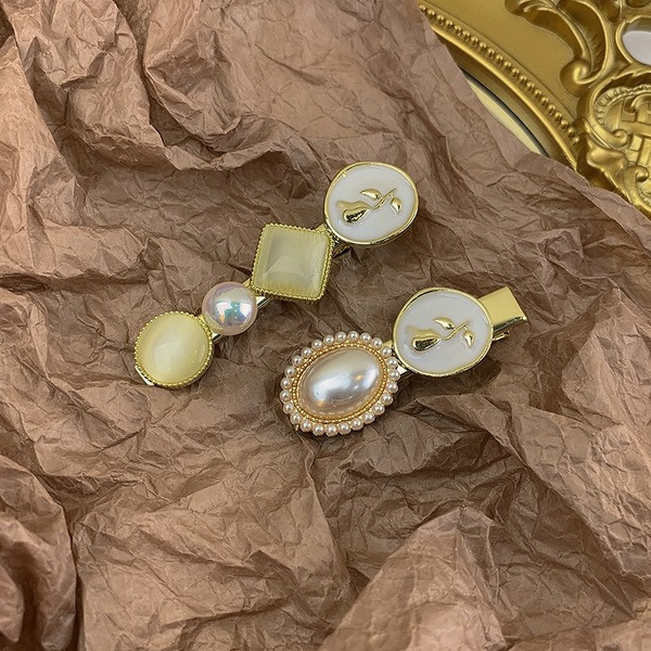 Bulk Jewelry Wholesale oil dripping pearl alloy hair clips JDC-HC-W212 Wholesale factory from China YIWU China