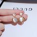 Wholesale opal geometric square diamond earrings JDC-ES-BY192 Earrings 宝钰 Wholesale Jewelry JoyasDeChina Joyas De China