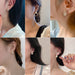 Wholesale opal geometric square diamond earrings JDC-ES-BY192 Earrings 宝钰 Wholesale Jewelry JoyasDeChina Joyas De China