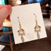 Wholesale opal geometric square diamond earrings JDC-ES-BY192 Earrings 宝钰 Wholesale Jewelry JoyasDeChina Joyas De China