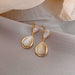 Wholesale opal geometric square diamond earrings JDC-ES-BY192 Earrings 宝钰 5 Wholesale Jewelry JoyasDeChina Joyas De China