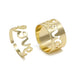 Wholesale opening adjustable letter 2-piece ring set JDC-RS-KQ004 Rings JoyasDeChina Shallow KC gold Adjustable opening Wholesale Jewelry JoyasDeChina Joyas De China