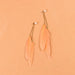 Wholesale orange feather tassel earrings JDC-ES-LSY032 Earrings JoyasDeChina ear studs Wholesale Jewelry JoyasDeChina Joyas De China