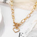 Wholesale OT Buckle Alloy Necklaces JDC-NE-XC227 Necklaces 夏晨 gold Wholesale Jewelry JoyasDeChina Joyas De China